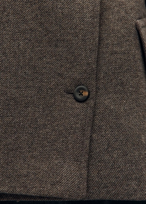 Riki short jakke Morel Melange Object 
